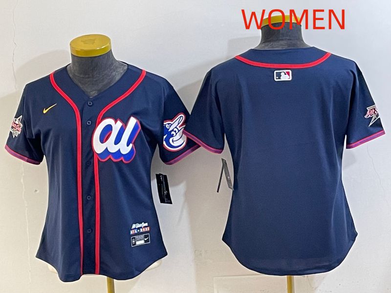 Women 2025 Baltimore Orioles Blank Drak Blue All star Nike MLB Jersey style 02